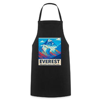 Everest – Peak Performance - Cooking Apron - black - Front - AI Model Male 185 dark (185cm)