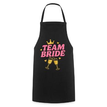 team bride - Kochschürze - Schwarz - Vorne - AI Model Male 185 dark (185cm)