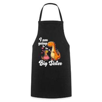 Become a Big Sister Dino - Cooking Apron - black - Front - AI Model Male 185 dark (185cm)