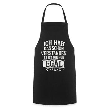 J’ai déjà compris ça, je m’en fiche - Tablier de cuisine - noir - Devant - AI Model Male 185 dark (185cm)