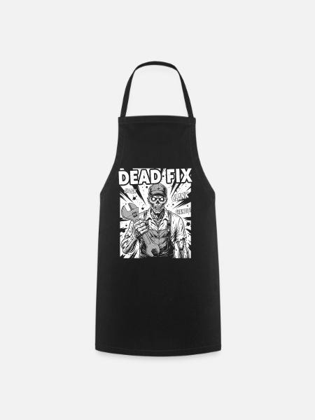 Dead Fix Skelettwerkstatt - Kochschürze - Schwarz