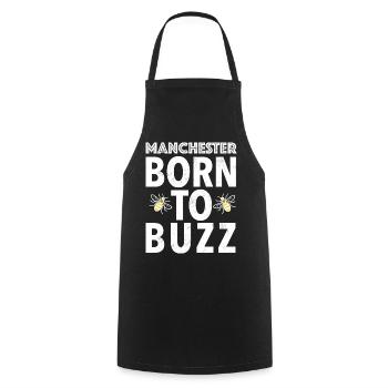 BORN_TO_BUZZ - Tablier de cuisine - noir - Devant - AI Model Male 185 dark (185cm)