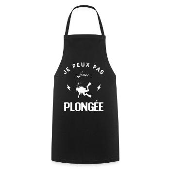 I can't I scuba diver - Cooking Apron - black - Front - AI Model Male 185 dark (185cm)