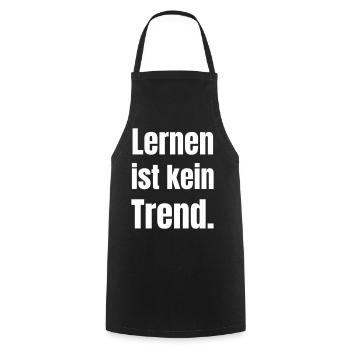 Learning is not a trend Typo - Cooking Apron - black - Front - AI Model Male 185 dark (185cm)
