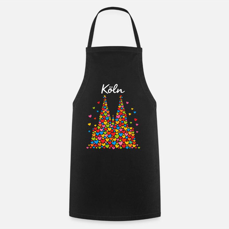 Köln Karneval Alaaf Konfetti Geschenk - Kochschürze - Schwarz