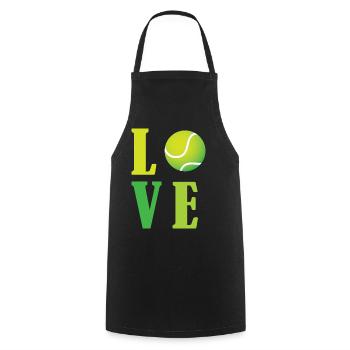 Ich liebe Tennis - Kochschürze - Schwarz - Vorne - AI Model Male 185 dark (185cm)