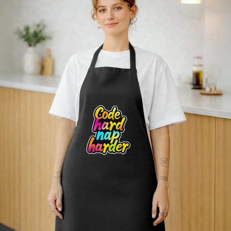 Code Hard Nap Harder Funny Programmer Tee Cooking Apron