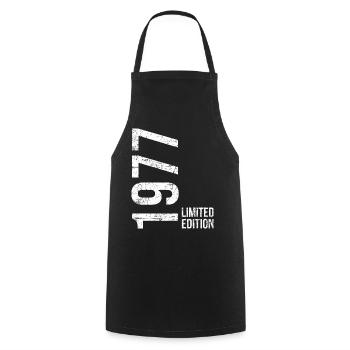 49th Birthday Man Woman 49 Years 1977 Birthday - Cooking Apron - black - Front - AI Model Male 185 dark (185cm)