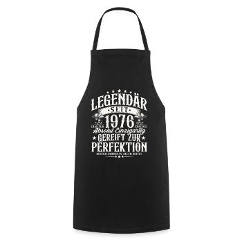 Legendary Since 1976 Vintage Birthday Gift - Cooking Apron - black - Front - AI Model Male 185 dark (185cm)