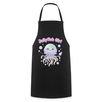 Pastel Kawaii Quallenmädchen-Ästhetik - Kochschürze - Schwarz - Vorne - AI Model Male 185 dark (185cm)