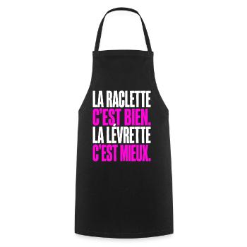 La raclette c-est bien La levrette c-est mie - Kochschürze - Schwarz - Vorne - AI Model Male 185 dark (185cm)