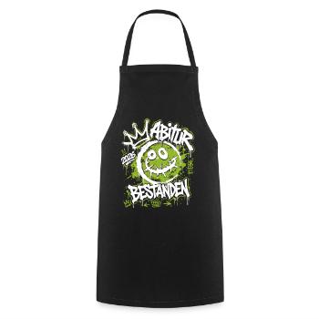 Graffiti Zombie Street Art Grün Abitur 2026 - Kochschürze - Schwarz - Vorne - AI Model Male 185 dark (185cm)