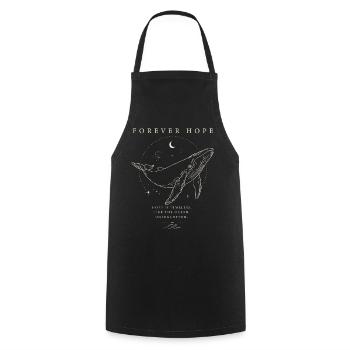 Forever Hope - Unvergessen Wal helles Design  - Kochschürze - Schwarz - Vorne - AI Model Male 185 dark (185cm)