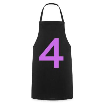 4 - Cooking Apron - black - Front - AI Model Male 185 dark (185cm)