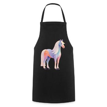 Horse - Cooking Apron - black - Front - AI Model Male 185 dark (185cm)