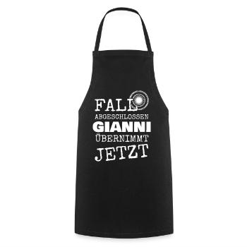 Geschenk für Gianni - Kochschürze - Schwarz - Vorne - AI Model Male 185 dark (185cm)