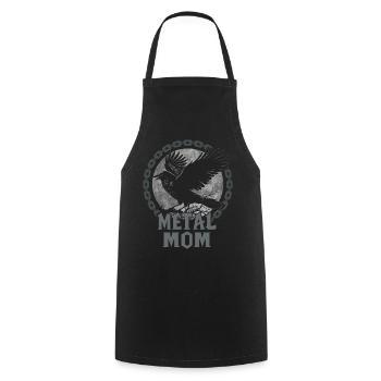 Metal Mom Corbeau Cadeau Heavy Metal Femme - Tablier de cuisine - noir - Devant - AI Model Male 185 dark (185cm)