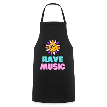 Sunshine Rave Music Néon Design - Tablier de cuisine - noir - Devant - AI Model Male 185 dark (185cm)
