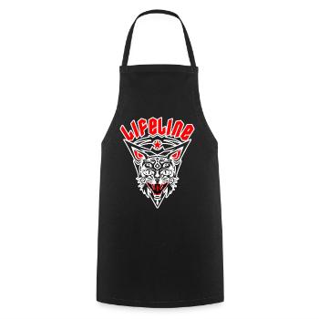 TATTOO-WILDKATZE - Kochschürze - Schwarz - Vorne - AI Model Male 185 dark (185cm)