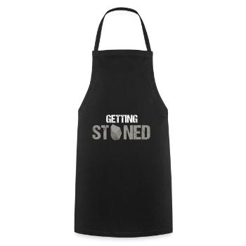 Rock Research and Quartz Rock Design - Cooking Apron - black - Front - AI Model Male 185 dark (185cm)