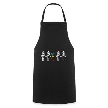 Dab Gay Pride - Tablier de cuisine - noir - Devant - AI Model Male 185 dark (185cm)