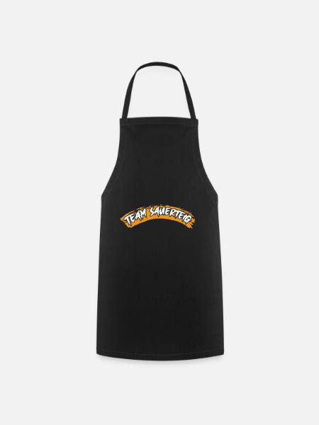 Team Sauerteig - ich backe mein Brot selber - Kochschürze - Schwarz