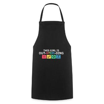 Steminist Science Design for Women Science - Cooking Apron - black - Front - AI Model Male 185 dark (185cm)