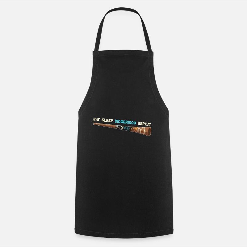 Manger Didgeridoo Sommeil Répéter - Tablier de cuisine - noir