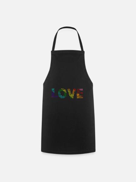Amour LGBT - Tablier de cuisine - noir