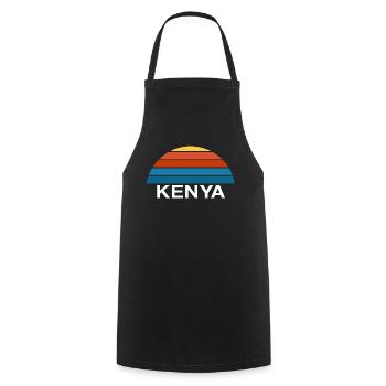 Afrique Kenya Safari - Tablier de cuisine - noir - Devant - AI Model Male 185 dark (185cm)