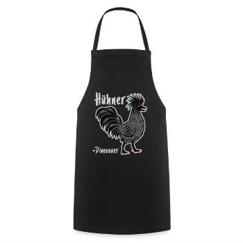 Chickens are dinosaur sour - Cooking Apron - black - Front - AI Model Male 185 dark (185cm)