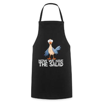 Funny Now We Have The Salad - Cooking Apron - black - Front - AI Model Male 185 dark (185cm)