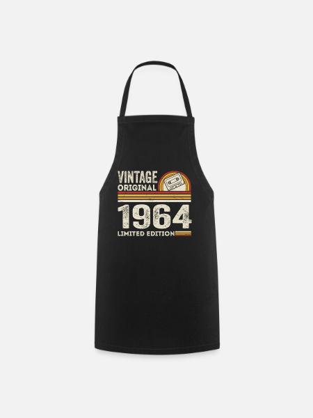 Jahrgang 1964 Kassette 1964 - 61. Jubiläum 1964 - Kochschürze - Schwarz