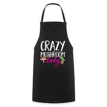 Mushroom hunting, mushrooms, morels, mushroom picking, foraging - Cooking Apron - black - Front - AI Model Male 185 dark (185cm)