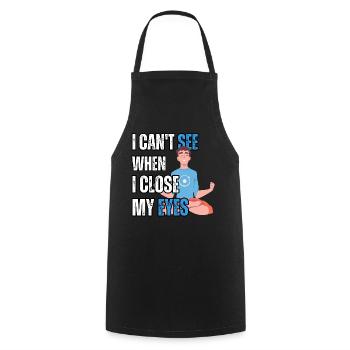 Funny t-shirt design with ironic quote - Cooking Apron - black - Front - AI Model Male 185 dark (185cm)