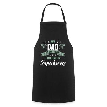 Daughter Family Father Dad Son Father's Day - Cooking Apron - black - Front - AI Model Male 185 dark (185cm)