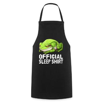 Offizielles Schlafshirt Frosch - Kochschürze - Schwarz - Vorne - AI Model Male 185 dark (185cm)
