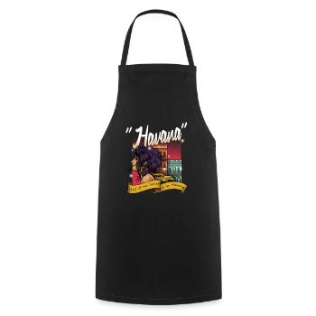 Havana Cuba Salsa Merengue - Tablier de cuisine - noir - Devant - AI Model Male 185 dark (185cm)