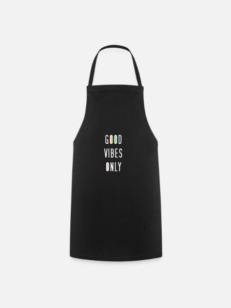 BON VIBES SEULEMENT. Motivation - Tablier de cuisine - noir