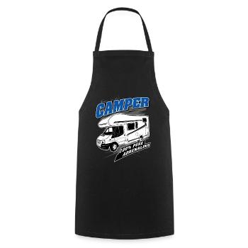 Wohnmobil - Caravan - Camping - Camper - Kochschürze - Schwarz - Vorne - AI Model Male 185 dark (185cm)