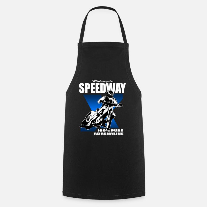 Speedway - Motorcycle Speedway - Cooking Apron - black