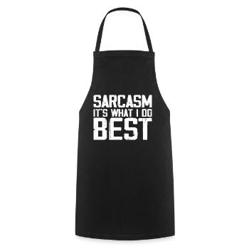 Sarcasm Is What I Do Best | Funny Sarcastic - Tablier de cuisine - noir - Devant - AI Model Male 185 dark (185cm)