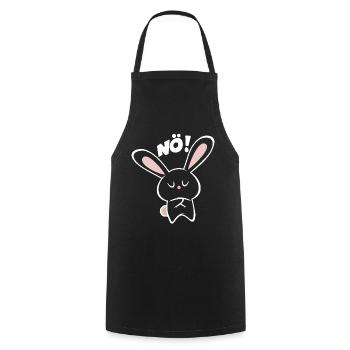 Hase NÖ Geschenk Geburtstag Neinsager Wortwitz - Kochschürze - Schwarz - Vorne - AI Model Male 185 dark (185cm)