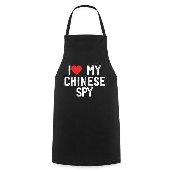 I Love My Chinese Spy - Tablier de cuisine - noir - Devant - AI Model Male 185 dark (185cm)