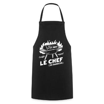 I'm the leader - Cooking Apron - black - Front - AI Model Male 185 dark (185cm)