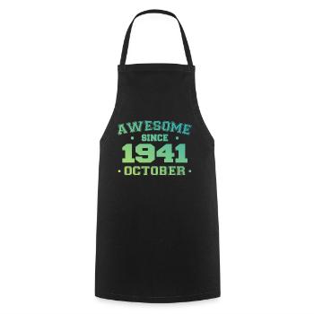 Octobre 1941 - Cadeau Anniversaire Octobre 1941 - Tablier de cuisine - noir - Devant - AI Model Male 185 dark (185cm)