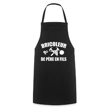 Handyman from Father to Son DIY Tools - Cooking Apron - black - Front - AI Model Male 185 dark (185cm)