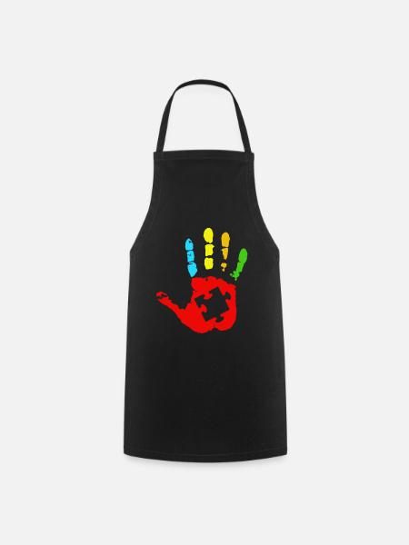 Autism T shirt - Cooking Apron - black