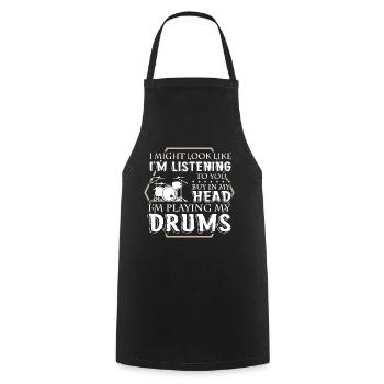 Batteur - Tablier de cuisine - noir - Devant - AI Model Male 185 dark (185cm)