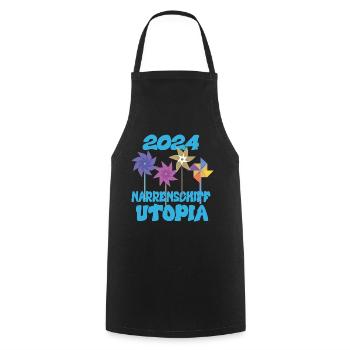 Ship of Fools Utopia 2024 - Dates - Cooking Apron - black - Front - AI Model Male 185 dark (185cm)
